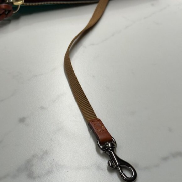 Dooney & Bourke Crossbody Pouchette Shoulder Bag Green Nylon and Leather NWOT - Picture 9 of 15